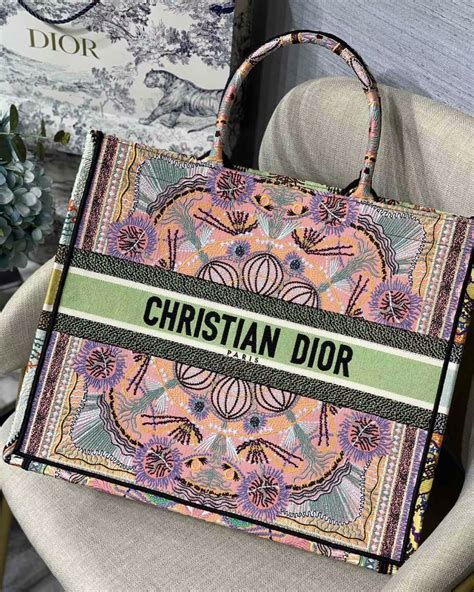 christian dior small tote bag|christian dior tote bag colorful.